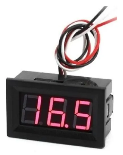 Voltimetro digital 100 VDC Rojo