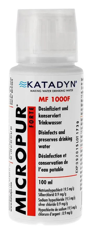 Katadyn Micropur Forte MF 1.000F – Solución potabilizadora desinfectante de agua