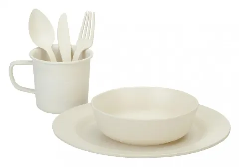 Set vajilla completa de bambú OZtrail BAMBOO DINNER SET – 7 piezas