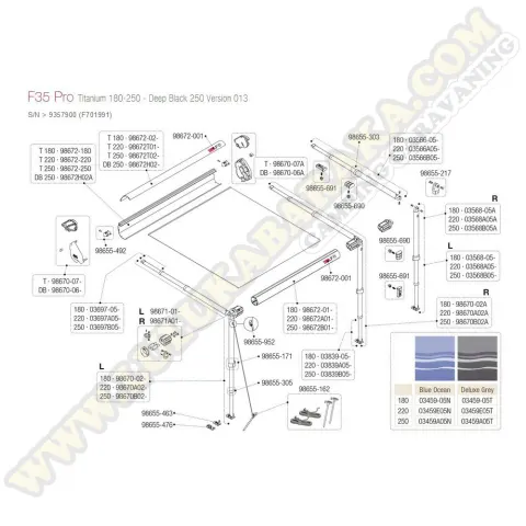 03697B05 Perfil Term. de Rafter lateral F35 250