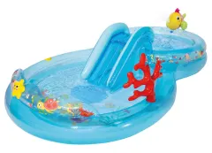 Centros de juegos y toboganes: Centro de juegos hinchable agua bajo el mar c/difusor, tobogán y estrella de mar INTEX