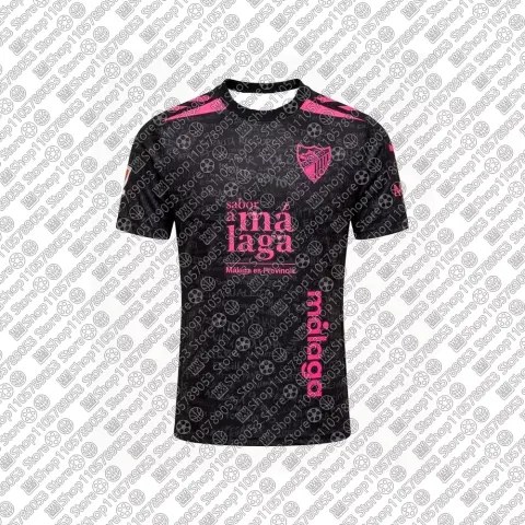 2026-27 Nueva Camiseta de Fútbol Malaga Impresa en 3D de Secado Rápido para Adultos y Niños, Transpirable, Casual, Tercera Equipación