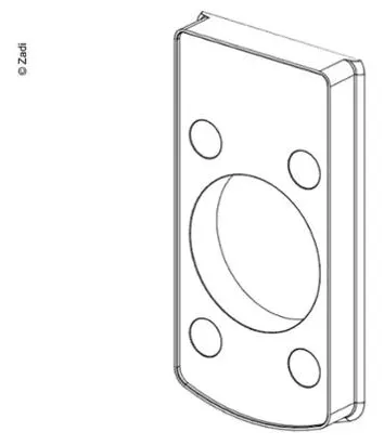 Plaza de cubierta de bloqueo de la puerta para el grosor de la pared de 13 mm para el artículo no.52601/52602