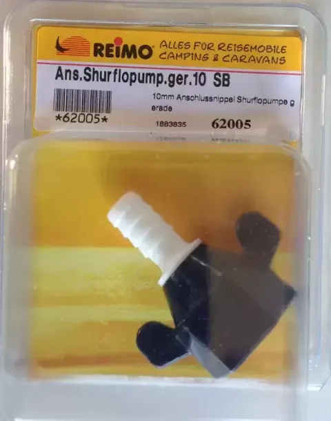Conector recto para bombas de agua Shurflo y Fiamma 10 mm. – Ref. 31-62005