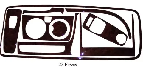 Kit decoración salpicadero Fiat Ducato 02.06> madera – Ref. CRU104