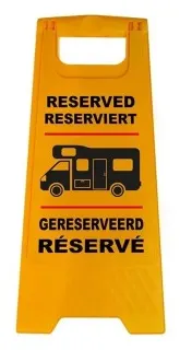 Señalización de advertencia «Reservado» para autocaravana