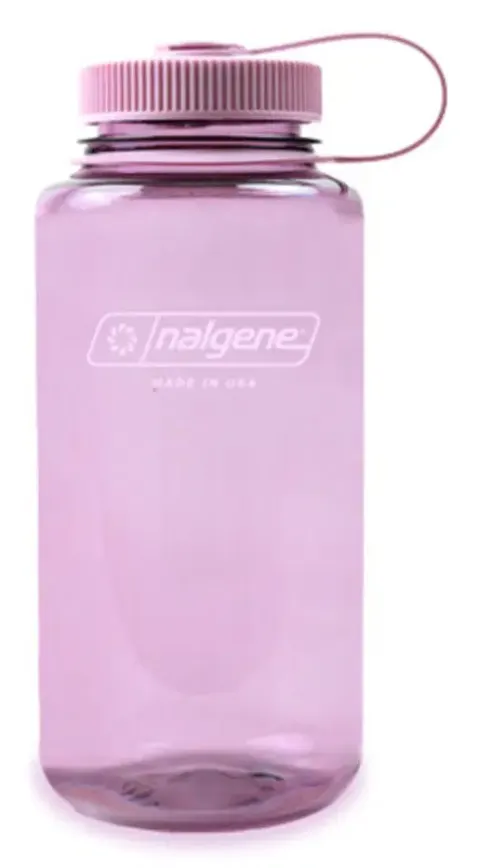 Botella reutilizable 1L rosa pastel boca ancha Nalgene Sustain