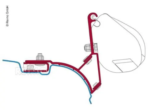 Adaptador De Fiamma Para Vw-t5 Multivan O Transporter Para Fiamma Townings F35 Uk Versio