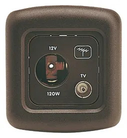 Toma para encastrar de antena CBE TV y 12V