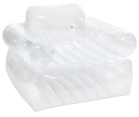 Sillón hinchable transparente c/reposabrazos INTEX