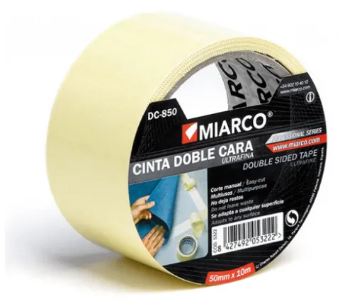 Cinta doble cara ultrafina 500mm x 10m beige