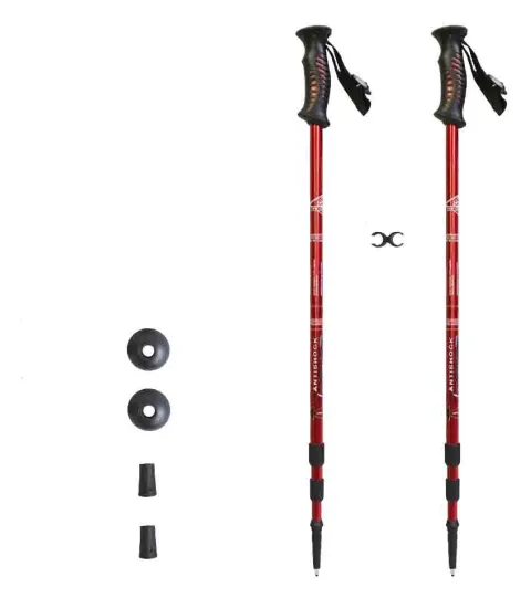 Hosa ANTISHOCK 3 TRAMOS – Par de bastones telescópicos de trekking