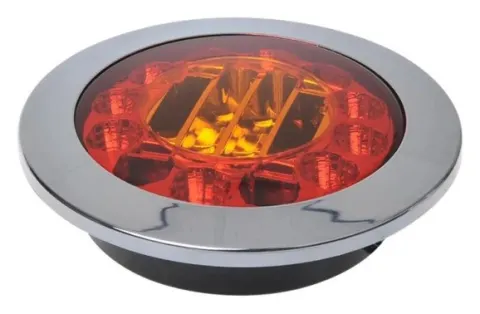 Luz trasera cromada de 3 funciones con 24LED de 122 mm.