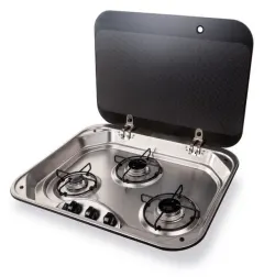 Cocina y menaje: Cocina gas 3 fuegos 570x450x115mm CARBEST