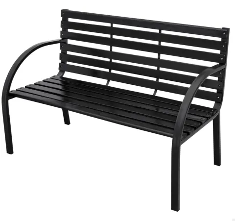 Banco de jardín de madera oscura | Muebles de Jardín