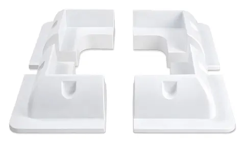 Obelink Solar kit de soportes de esquina (4 piezas) de color blanco