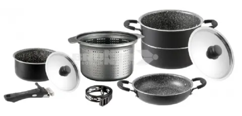 Batería de ollas y sartenes Pirate 7 +1 Brunner