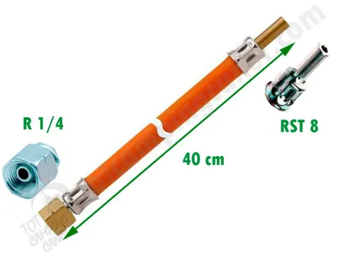 Lira Gas 40 CM. R1/4 X RST8