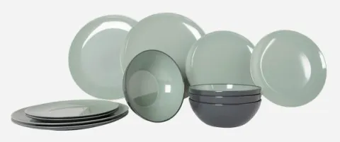 SET MELAMINA GIMEX VERDE 12 PCS. · Ref. 0512220