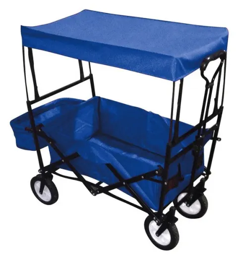 Buggy, cesta con ruedas Y techo color azul