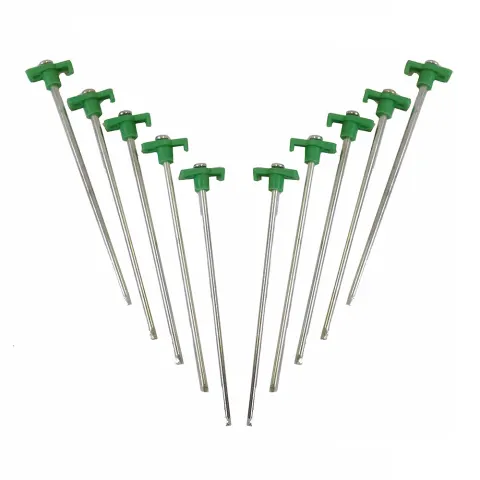 Pack de 10 Piquetas GANCHO PLÁSTICO 25 CM