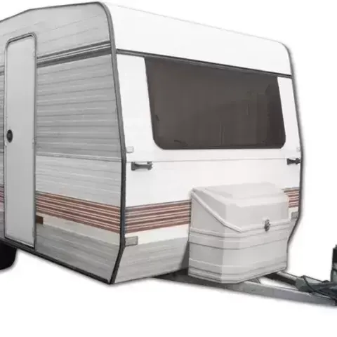 Arcón de transporte trasera recta para lanza de caravanas 840x620x340 mm.