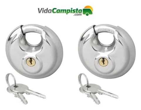 Candado de disco de 70mm, 2 piezas con llaves iguales ProPlus