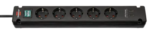 Regleta Brennenstuhl Bremounta con 2 tomas de carga USB-C – Negro