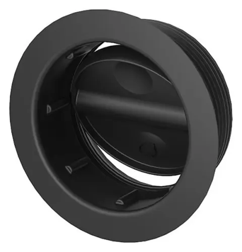 Rejilla de ventilación regulable para conducto de aire Whale de 65 mm negro