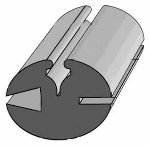 Perfil de goma con llave