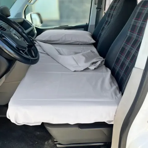 Sábana para cama delantera. Gris