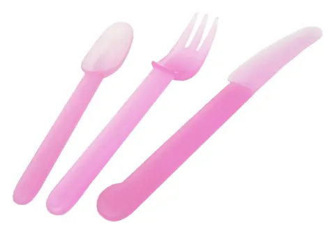 Set cubiertos para niños Rockwest CUBIERTOS COLONIAS – rosa