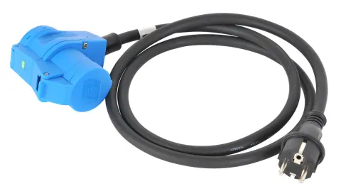 Adaptador Schwabe CEE en ángulo para enchufe Schuko