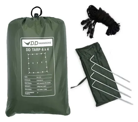 DD Hammocks Tarp 4×4 verde bosque – Toldo Bushcraft