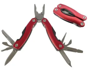 Munkees acero inoxidable Multi herramienta rojo