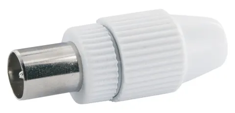 Schwaiger conector macho coaxial IEC de plástico