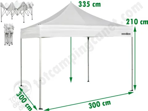 Carpa Zebo Enjoy Plegable Blanca 3X3