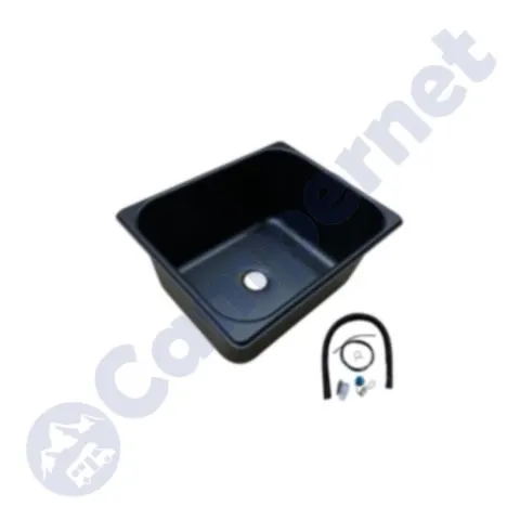 Fregadero 320×260 negro con desague