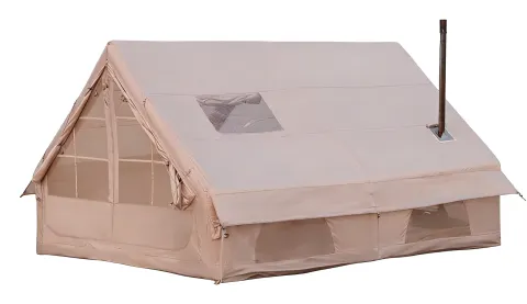 PAKICETUS Tienda de campaña inflable para 4-8 personas, para las cuatro estaciones, con ventanas, tienda de campaña portátil de tela de poliéster para viajes por el campo, senderismo, excursiones