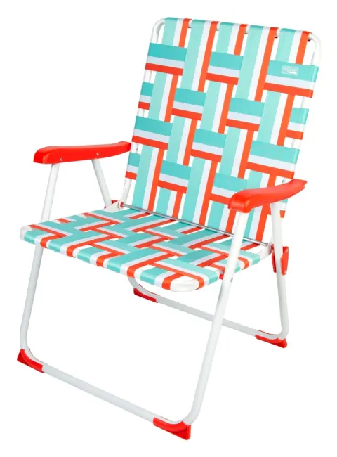 Aktive Silla de playa plegable asiento XXL estilo retro multicolor