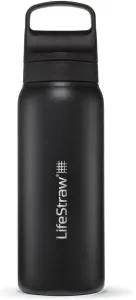 Lifestraw GO 2.0 acero inoxidable agua filtro botella 700 ml negro 700 ml