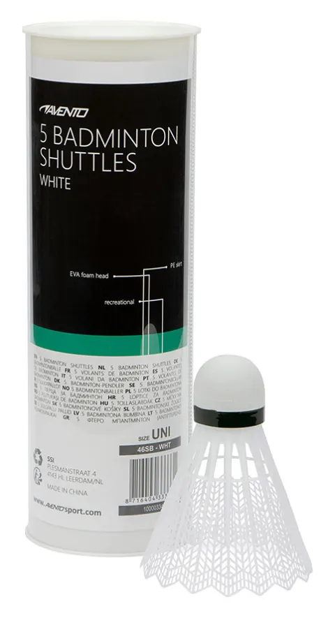 Avento 5 volantes blancos de bádminton