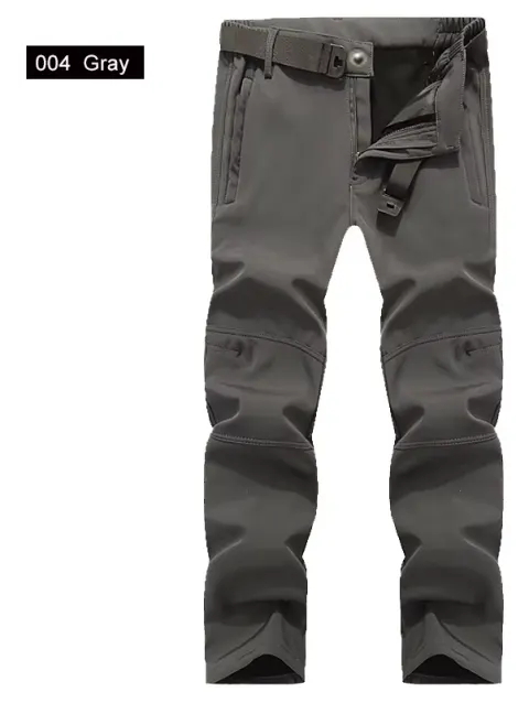 TRVLWEGO Pantalones de invierno para hombre, para acampar, senderismo, viajes, delgados, de forro polar cálido, resistentes al viento, para esquí al aire libre, trekking