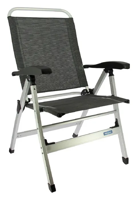 Midland Comfort negra – Silla plegable alta