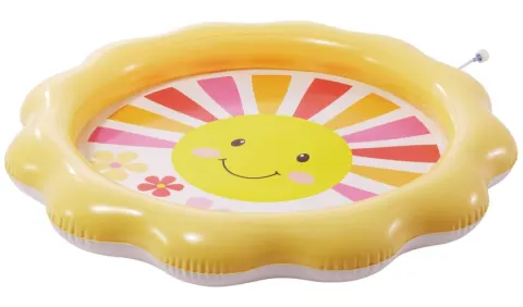 Piscina hinchable pequeña en forma de flor con spray d104