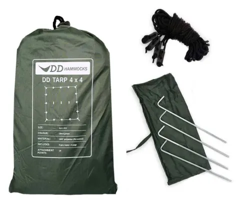 DD Hammocks Tarp 4×4 verde oliva – Toldo Bushcraft