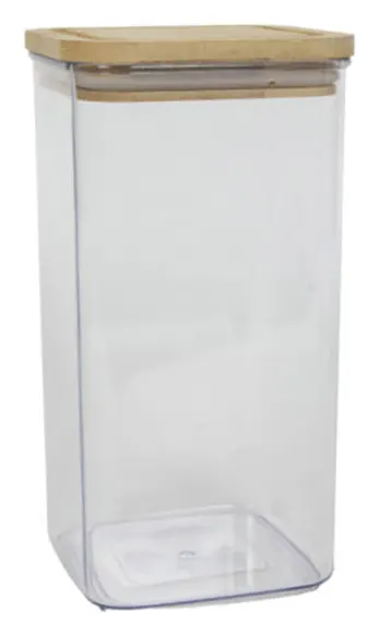 Recipiente de 0,9 litros con tapa de bambú