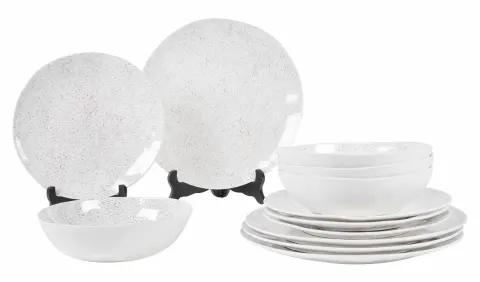 Kampa Natural Stone set de vajilla de 12 piezas