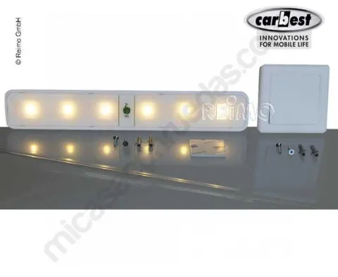 Plafón de Leds a pilas con mando a distancia