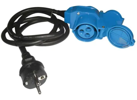 Cable adaptador enchufe Schuko 3×2,5 1,5m